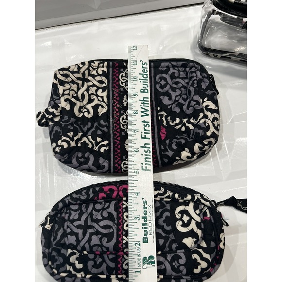 Vera Bradley 3-Cosmetic Bags  in retired Canterberry Magenta‎ pattern - Picture 10 of 10